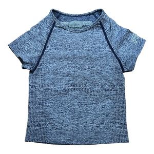 Victoria’s Secret Pink Active XS Navy Blue Seamless Crop Top Shirt